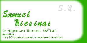 samuel micsinai business card